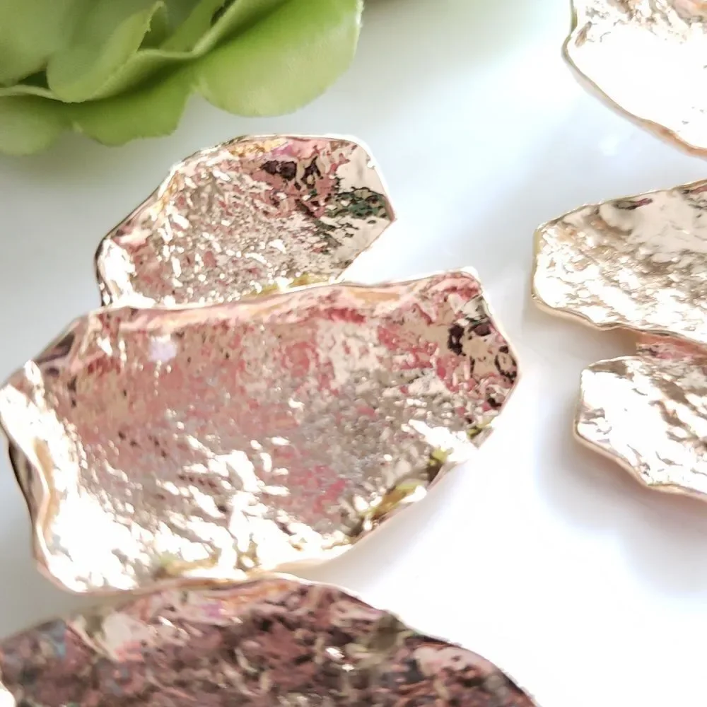 Zara Textured Golden Earrings